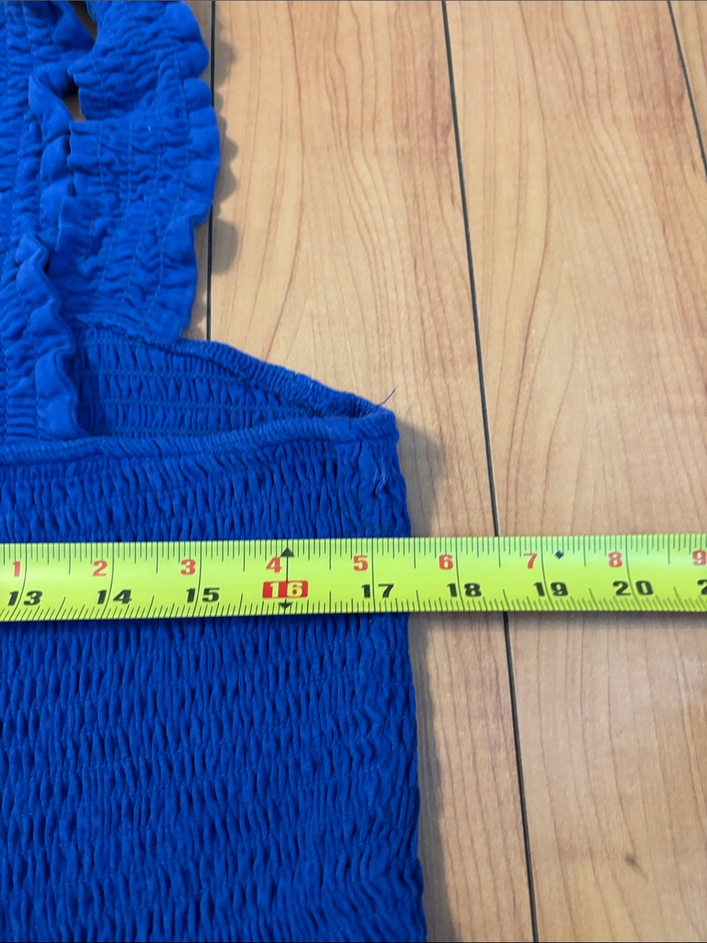 Ricki's Smocked Ruffle Strap Tank Top - Royal Blue - Picture 5 of 6
